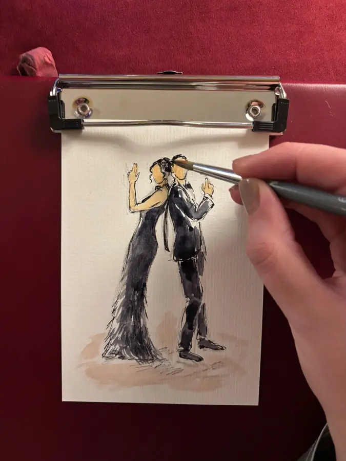 Akvarelni portret nastaje pod kistom
